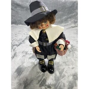 Vintage Brinn's ® 1986 Porcelain Winter Wonderland November Calender Clown Doll‎